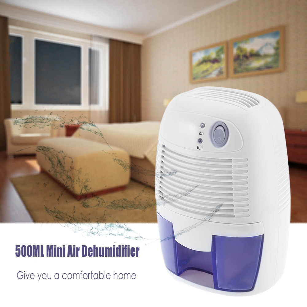 CAHOT-deshumidificador de aire desecante de secadora, minihumidificador portátil de 500ml para oficina en casa, absorbente de humedad, gabinete deshumidificador de poco ruido