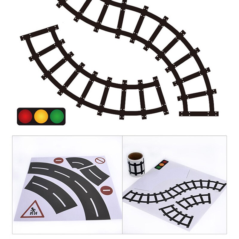 Nieuw Road Tape voor Auto Speelgoed Auto Runway Plakband Play Room Floor Sticker Verwijderbare Track MS88
