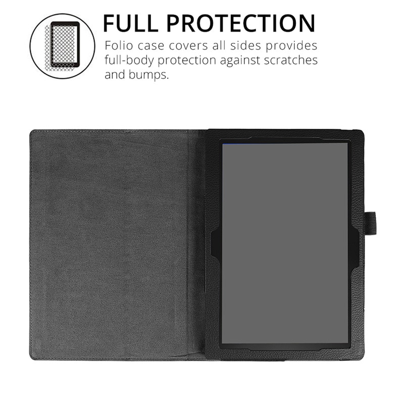 Flio Pu Leather Case for Lenovo Idea Tab A10-70 A7600 A7600h A7600f Stand Cover for A7600 A10-80h 10.1 inch Tablet case +FilmPen