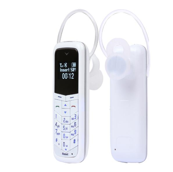 Bm50 bluetooth mini mobiltelefon bluetooth dialer universal mini hovedtelefon mobiltelefon 0.66 tommer med gsm netværk h-mobil: Ingen kasse / Hvid