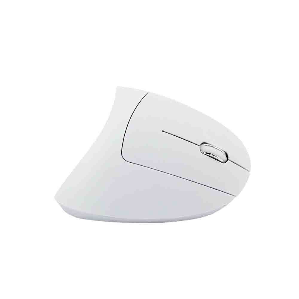 Wireless Mouse 2.4GHz - Ergonomic Vertical Design - 1600DPI - USB Receiver - Silent Click - Right Handed: White