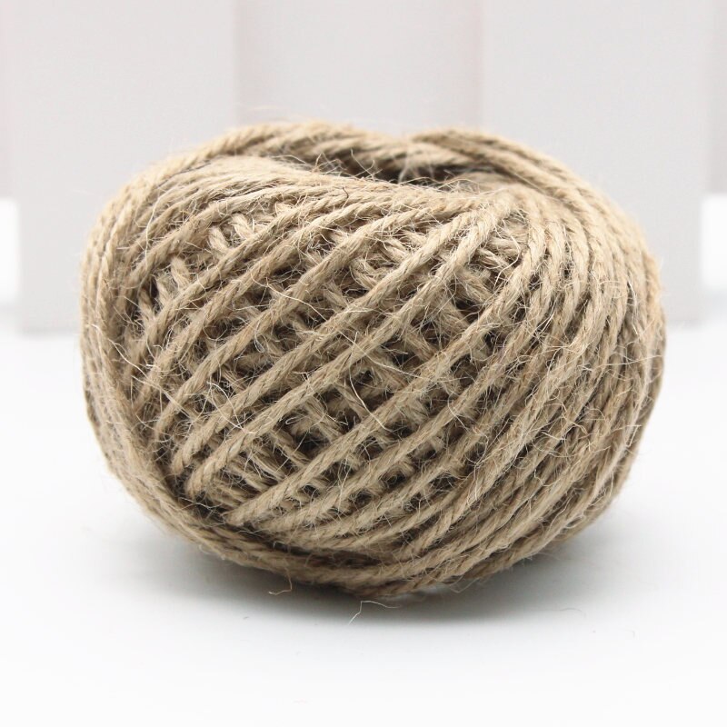 40 metriä / rulla 2mm pehmeä tekstuuri hamppuköysi narut tee itse maljakko vaatteet hattu kengät unesieppari juhla koriste materiaali köysi: H