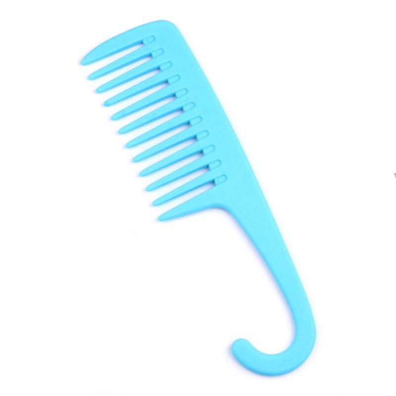 Peine de dientes anchos y grandes para peluquería , herramienta de estilismo con mango de gancho para reducir la pérdida de cabello, 1 unidad,: 2