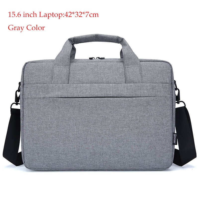 Business Mannen Aktetas 14 15.6 inch Laptop Handtas Mannen Kantoor Tas Messenger Grote Tote vrouwen Computer Werk Handtas: 15.6 inch Gray