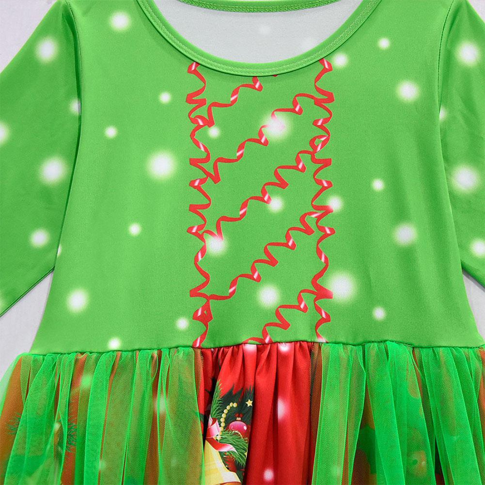 Kerst Meisjes Kinderen Kostuums Lange Mouwen Jurk + Sjaal Twee Stuk Pak Outfit Voor 8 Jaar En boven