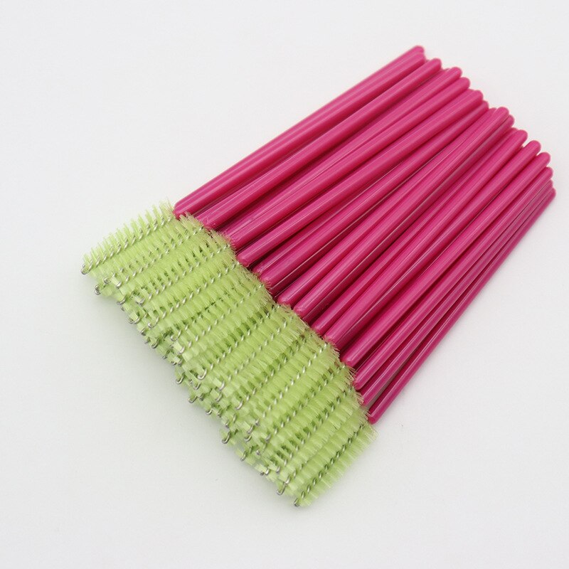 50 st engångs ögonfransborste bryn kosmetiskt verktyg portabel ögonfrans kam mikroborste borstar för kvinnor makeup verktyg: Aa099-08