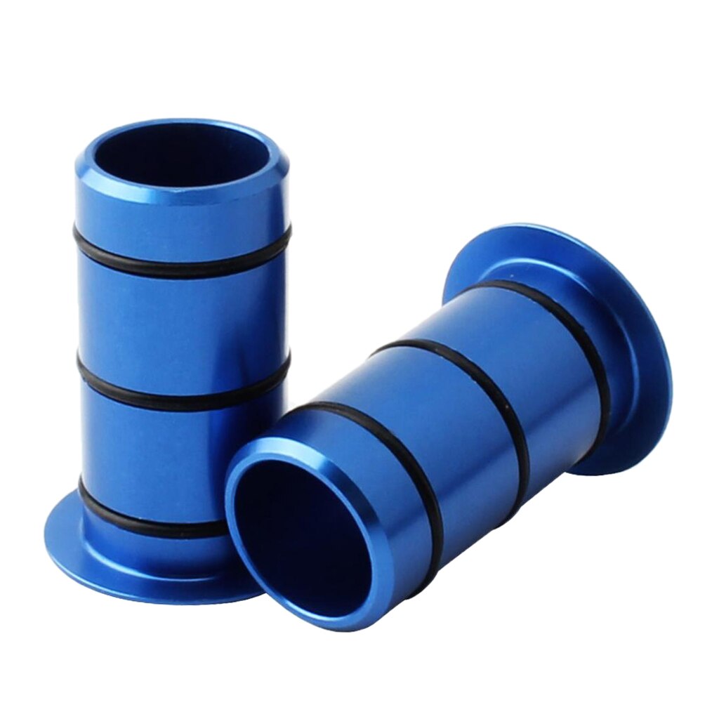 1 par adapter til konverteringssæde til cykelnav forreste aksel 15mm to 12mm,  med 6 tætningsringe  - 30 x 15 mm