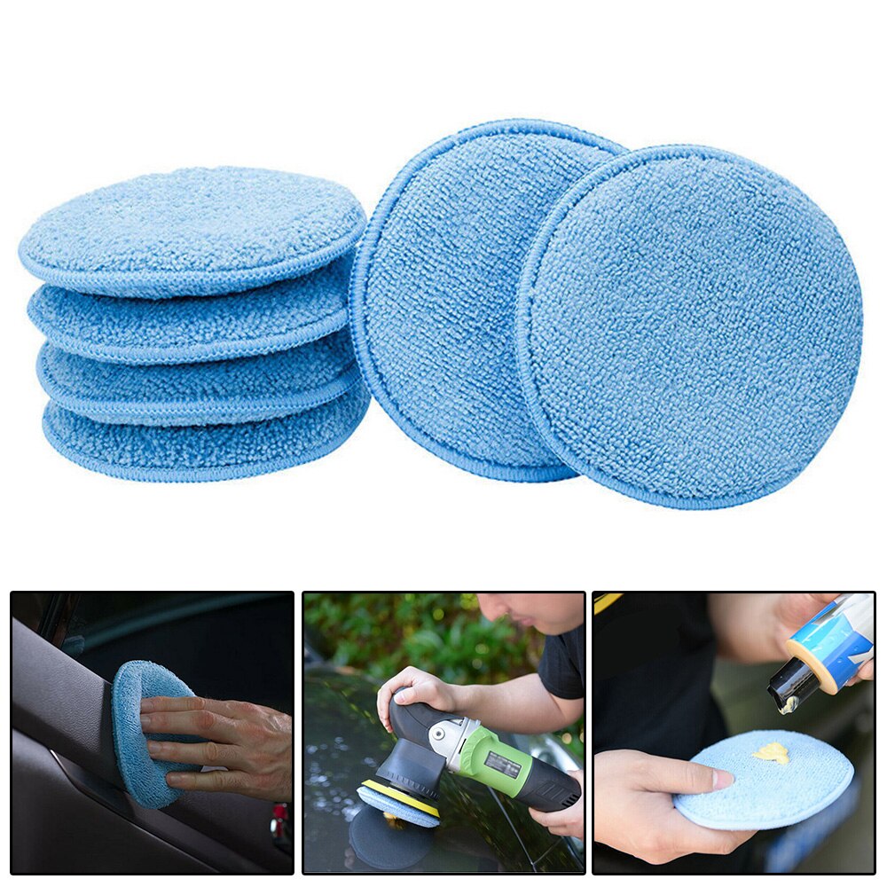 Applicator Waxen Spons Pad Microfiber Wasbare Herbruikbare 24Pcs