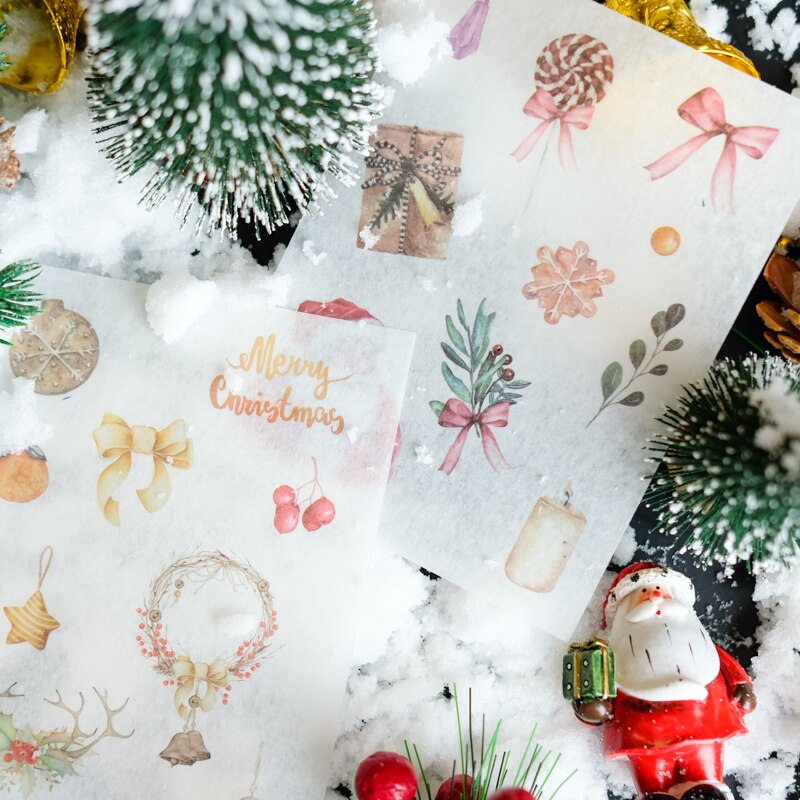 4 Stks/pak Kerst Serie Bullet Journal Mobiele Stickers Interieurstickers Dagboek Scrapbooking Label Sticker Briefpapier