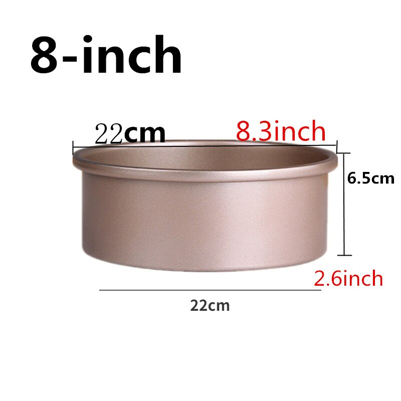 Round Cheese cake Pan 6-Inch &amp; 8-Inch &amp; 10-Inch cylinder-shaped with Removable Bottom Non-Stick Bakeware Cake mold Cake mould: 8-inch