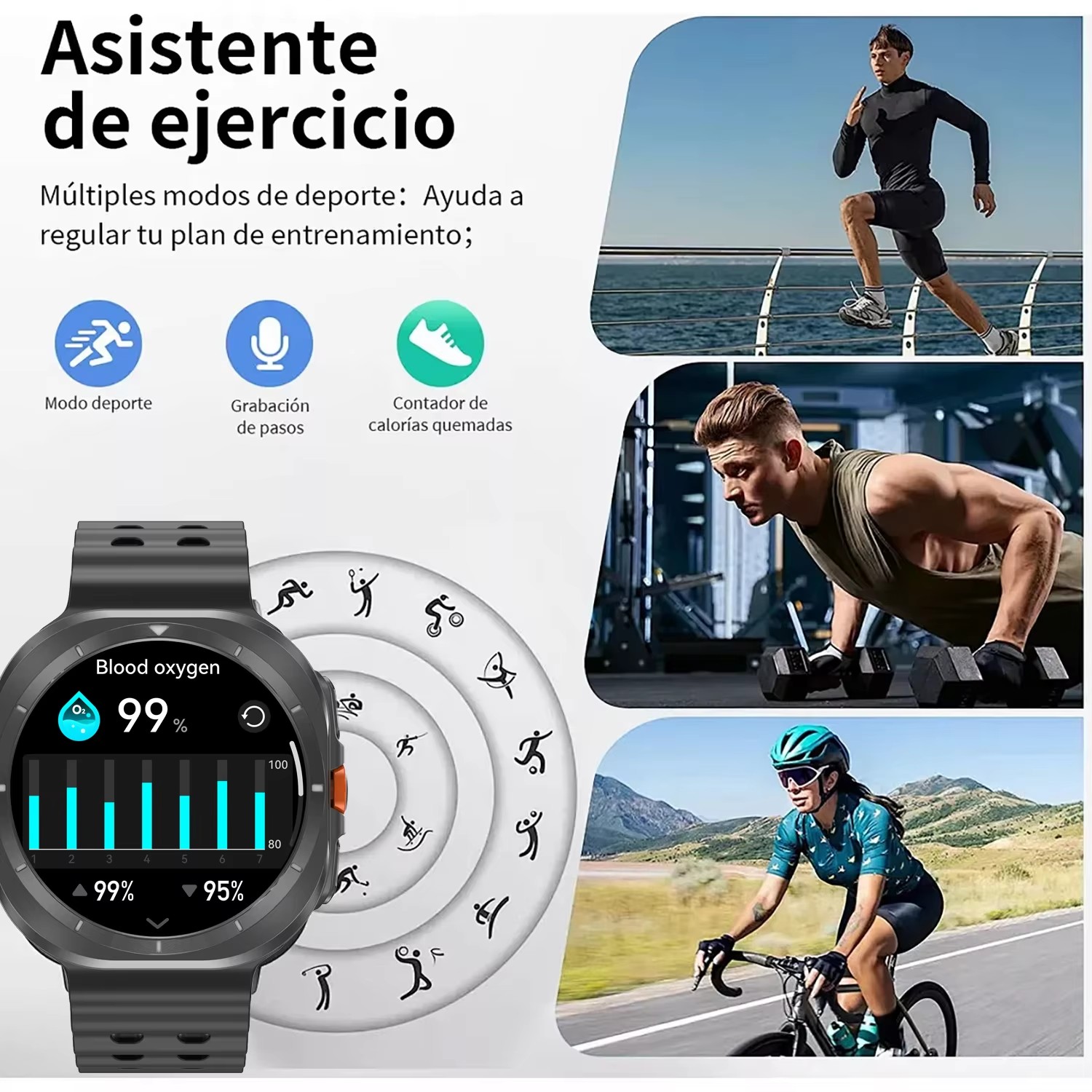 accorto guarda ultra 32GB memoria video NFC Schermo AMOLED HD da 1,43 pollici accorto guarda Uomo sport fitness inseguitore Smartwatch Donna