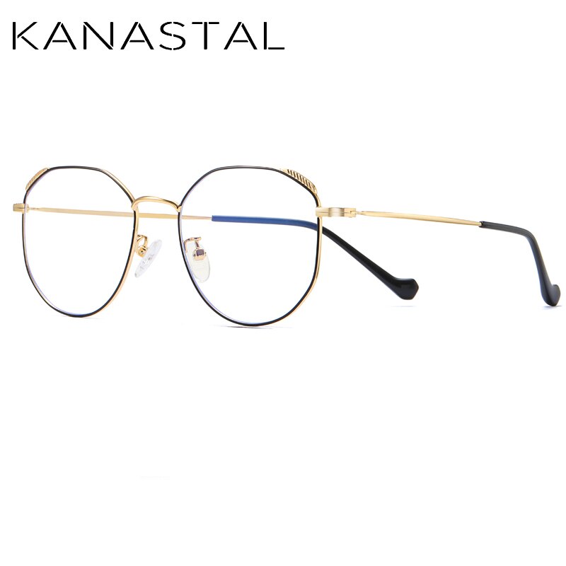 KANASTAL, gafas de protección de luz azul para ordenador, gafas ópticas para juegos, antifatiga, 1906: black gold
