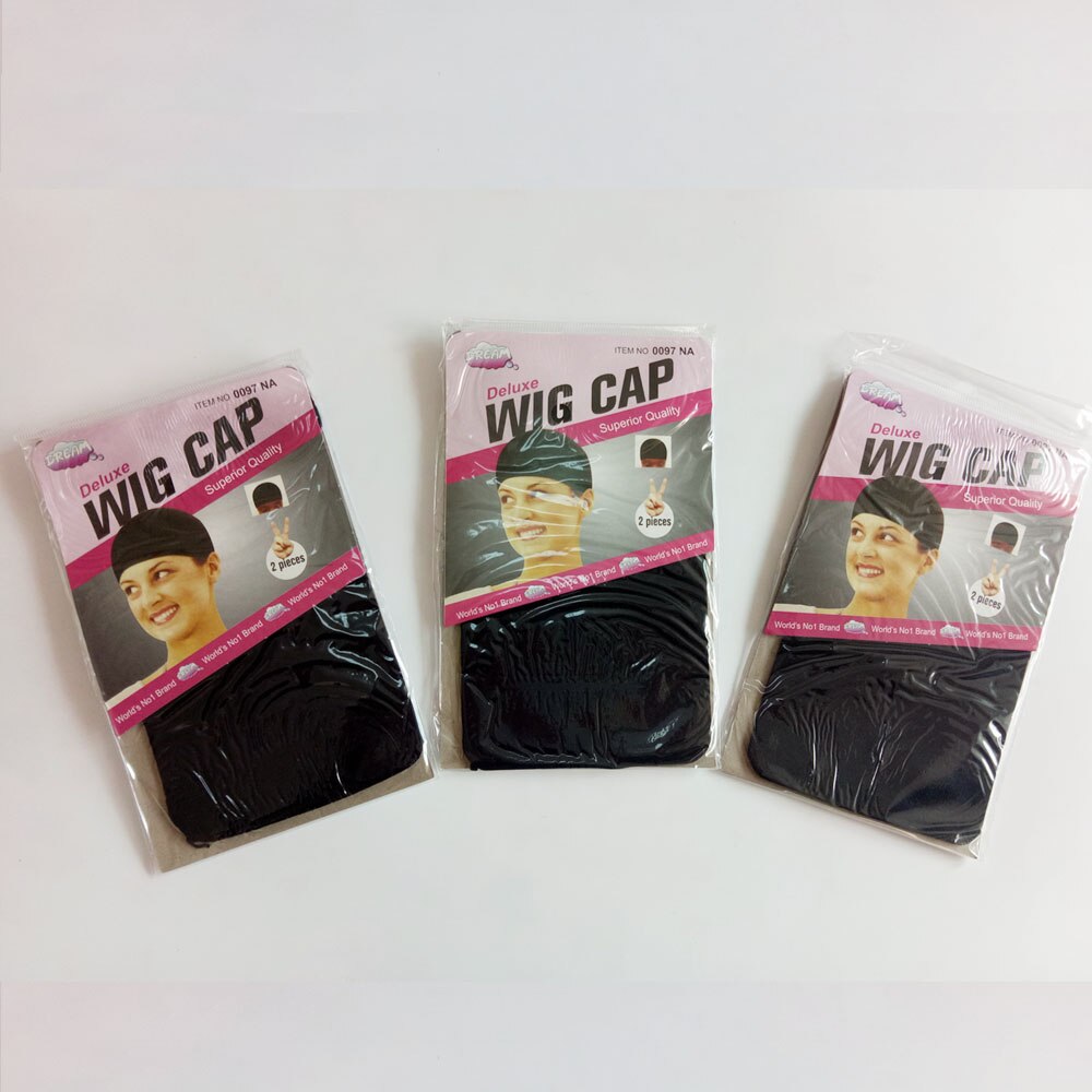 Tapa de Peluca de lujo de de liquidación, red para cabello ondulado, redes para peluca, malla elástica, gorra para hacer pelucas, tamaño libre, 12 unidades (6 bolsas)
