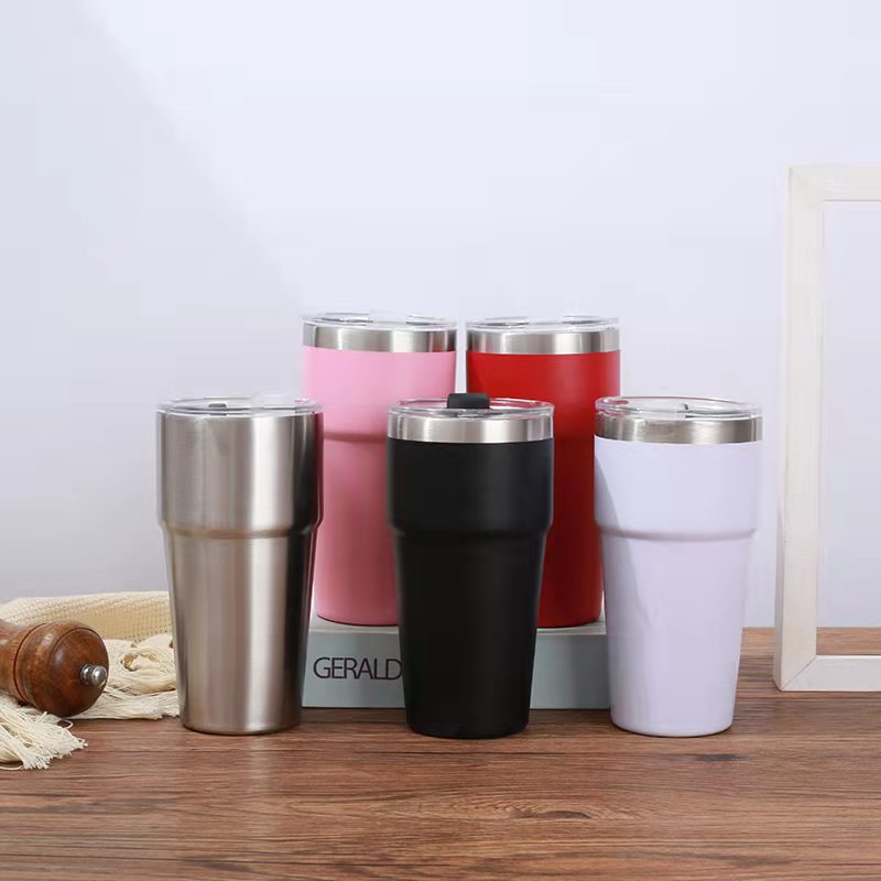 16oz Stackable Cup Travel Tumbler Stainless Steel Mug Ice Termo Double Wall Insulated Coffee Termo Caneca Termica Water bottle