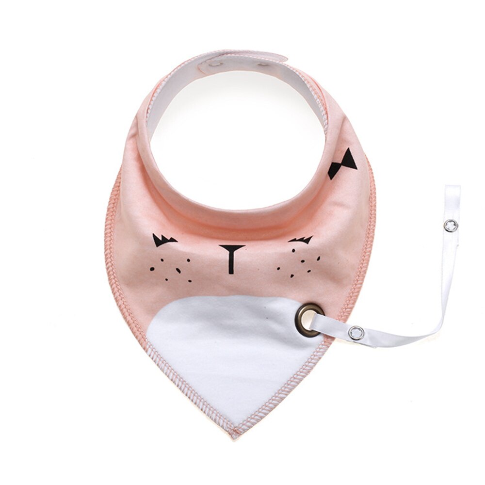 Cotton Soft Baby Infants Bibs with Pacifier Clip Cartoon Pattern Newborn Toddlers Bib Saliva Towel 1PCS