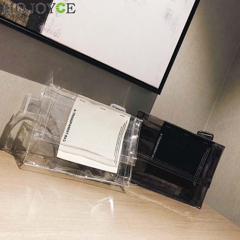 Damskie torebki na ramię przezroczysty PVC pas posłaniec torby letnie dziewczyny przezroczysta torba z klapką na co dzień Bolsa Feminina torba na zakupy