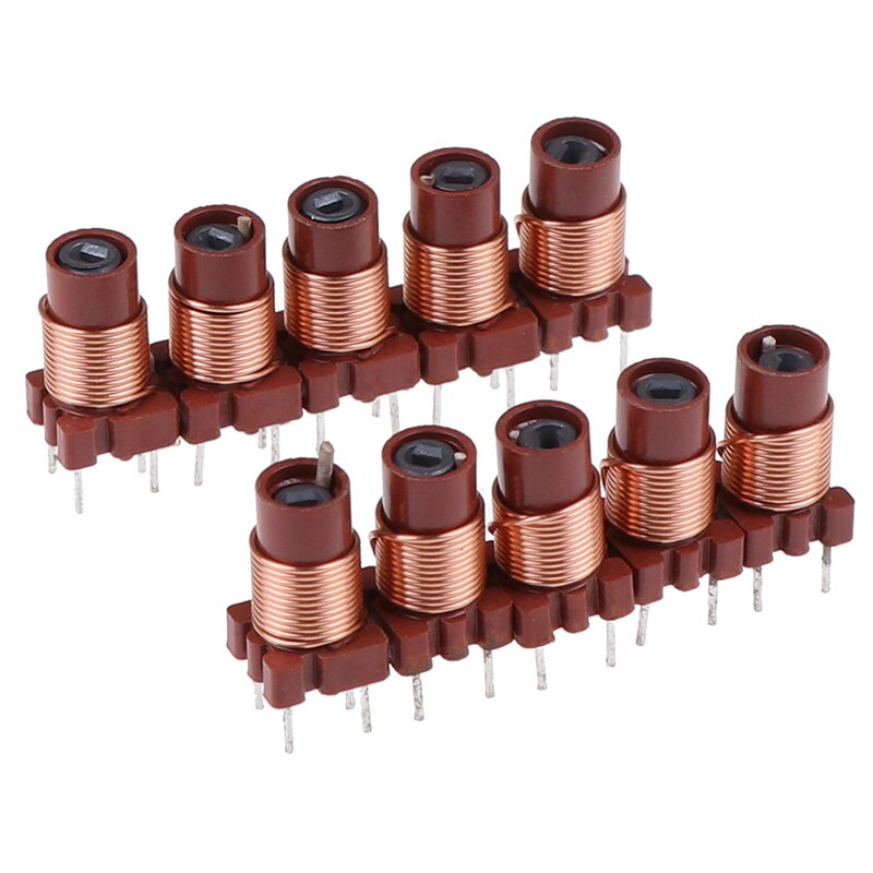 10Pcs/Lot Adjustable High-Frequency Ferrite Core Inductor Coil 12T 0.6uh-1.7uh Adjustable Inductor