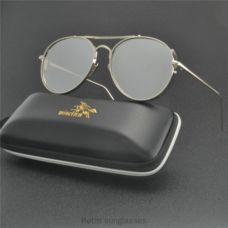 Gafas de sol redondas estilo punk para hombre , gafas de sol clásicas y ovaladas pequeñas para mujer, gafas negras Vintage Punk Unisex UV400 FML