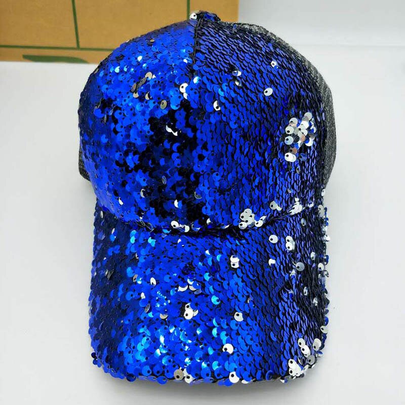 Pailletten Paillette Bling Shining Mesh Baseball Cap Opvallende Pretty Verstelbare Vrouwen Meisjes Hoeden Voor Party Club Verzamelen