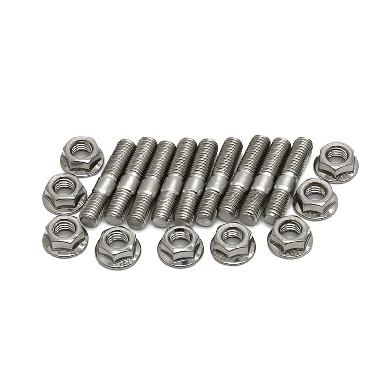 Voor B D Serie M8 * 40 Uitlaatspruitstuk Stud Voor Honda Civic Acura Integra V3 Rvs Uitlaat Stud gekartelde Bout Moer Schroef