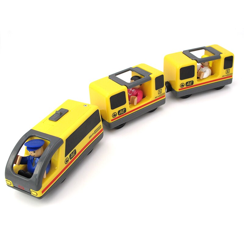 Magnetic RRC EMU train Toy wooden track Brio track combination electric RRC locomotive compatible magnetic train