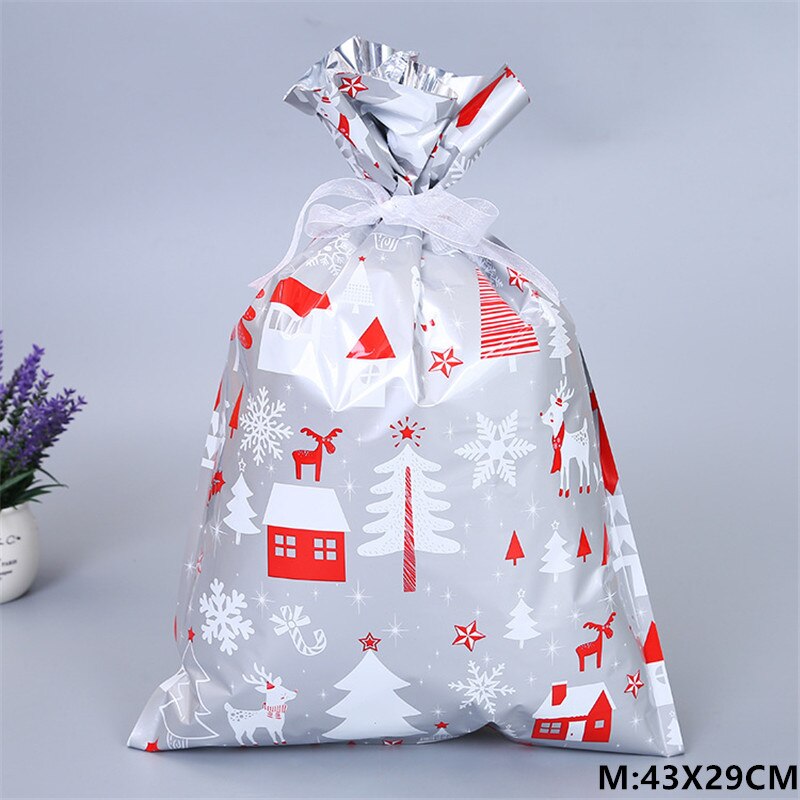 3 st julpåse bröllopsgodis kakpåsar festpynt årspresenter snacks bakpaket festtillbehör: M-silverträd / 1pc