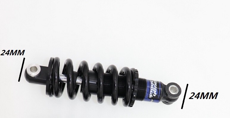 Choc dur TS amortisseur arrière vélo descente vtt hydraulique montagne choc dur rebond vélo ressort 165mm/550 lbs: 24MM X 24MM