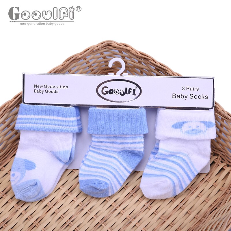 Gooulfi unisex Baby Socken Neugeborenen 3 Paare viel Karikatur Blumen- freundlicher Socken Pack Sommer Gestrickte Baumwolle Baby Jungen Socken 6-12 monate: 871140 / 6m