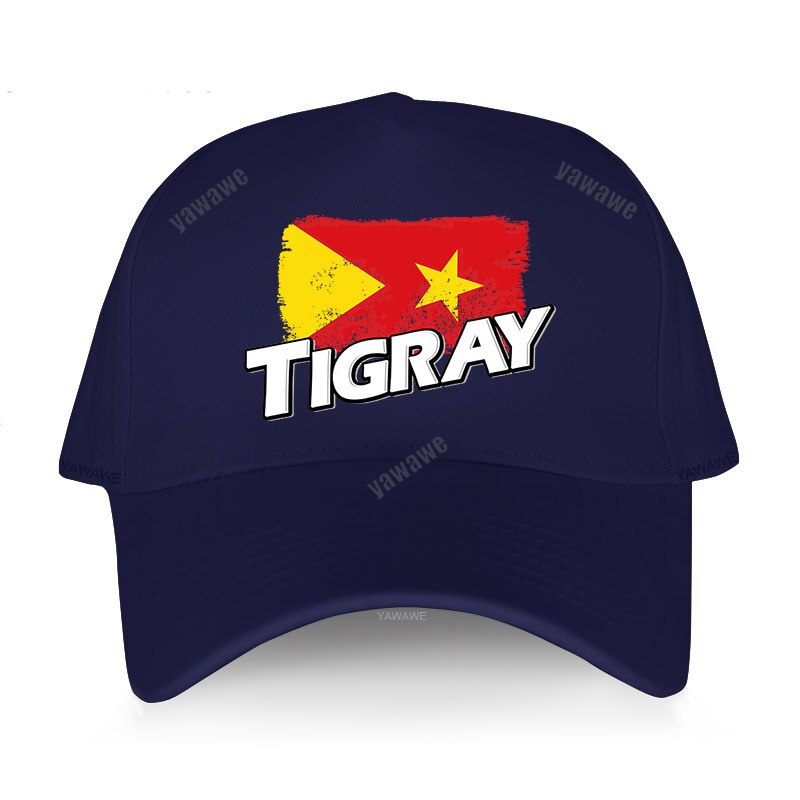 Tigray Region Flag Baseball Cap Hat Mens Black Sun Hip Hop Casual Boys Women Casquette Fish Outdoor Spring Bonnet: navy