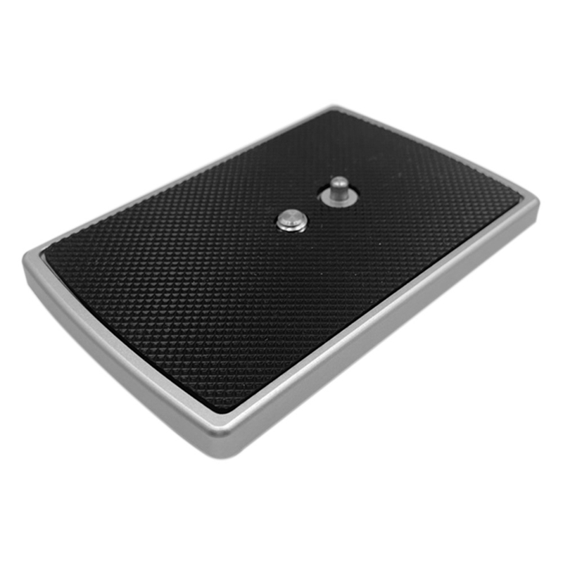 Placa de liberación rápida para Libec TH-650DV, tornillo de montaje de 1/4 pulgadas, trípode, monopiés, placa de abrazadera para cámara: Plateado