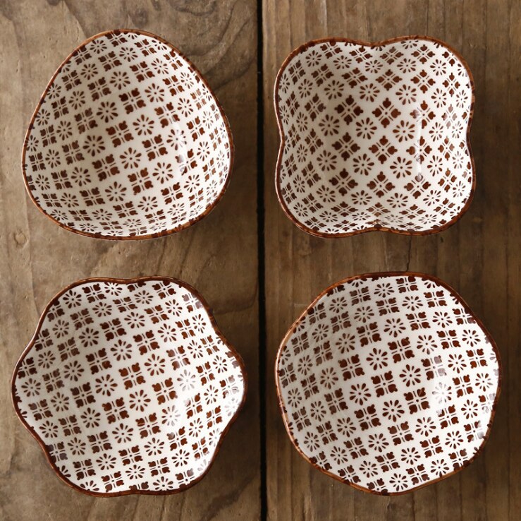 4 piezas de vajilla de cerámica esmaltada para encurtidos caseros, condimentos, platos pequeños para utensilios de cocina: 1