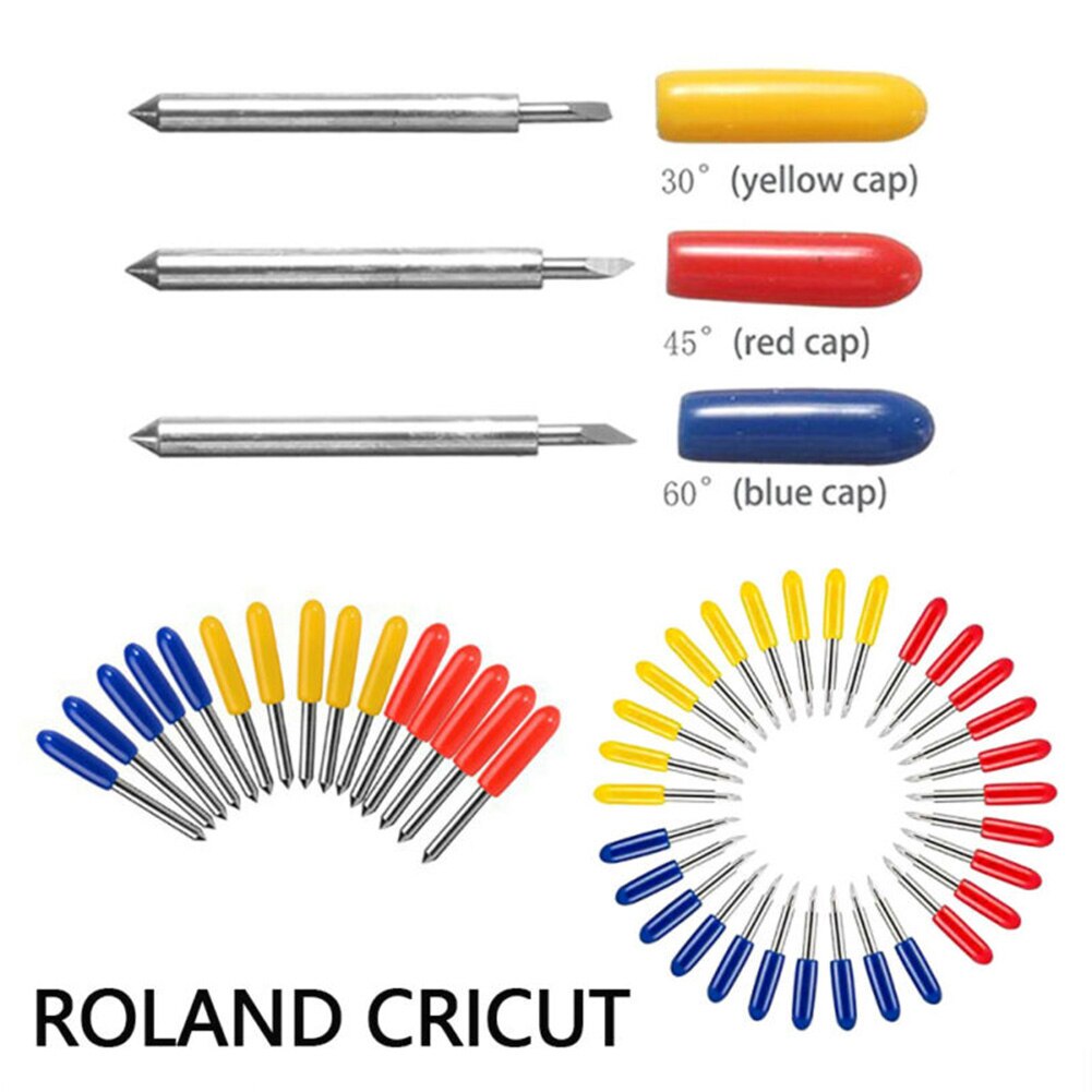 50ps 30/45/60° Cricut Cutting Replacement Blades For Roland Vinyl Cutter Plotte Roland Vinyl Cutting Blades