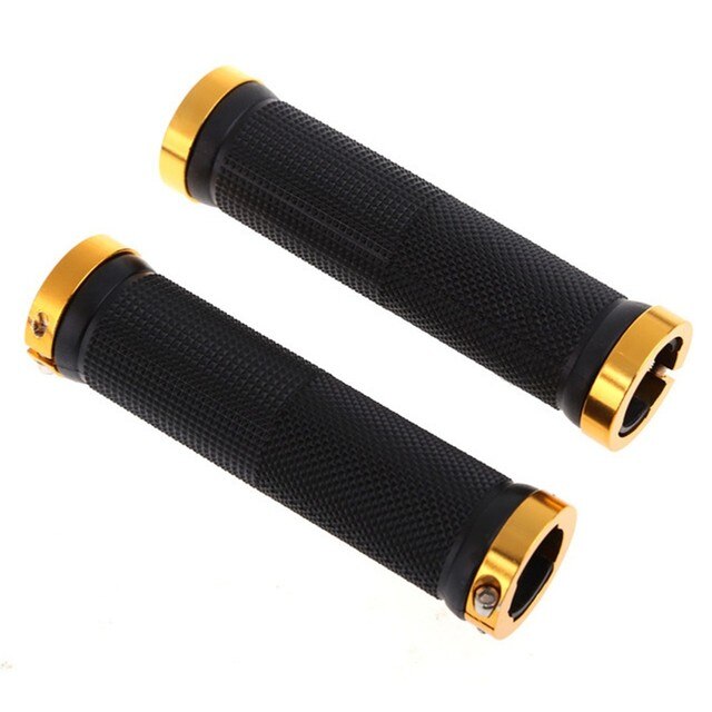 Empuñaduras de manillar de bicicleta de montaña, amortiguadora de deslizamiento, cubierta de mango de absorción, bloqueo de agarre, accesorios de piezas de ciclismo: yellow