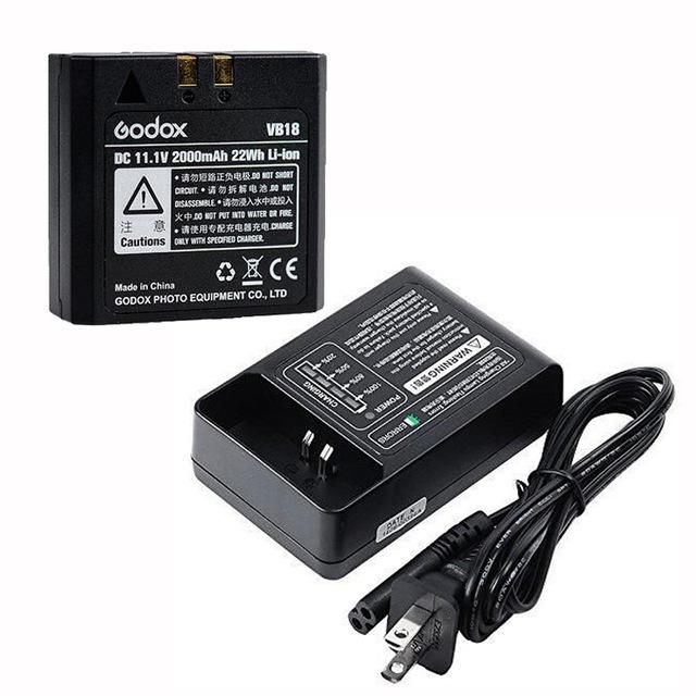 Godox Originele VB18 2000MAH Reserve Oplaadbare Li-Ion Batterij VC-18 Oplader voor Flash Licht V850 V850II V860C/N V860II-C /N/S/O/F