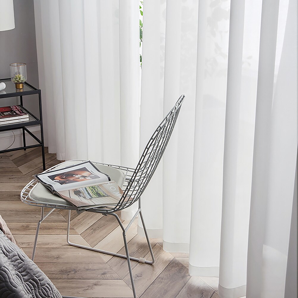 Sheer Window Curtains Tulle Voile Home Fabric Drapes for Living Room Study Bedroom Kitchen