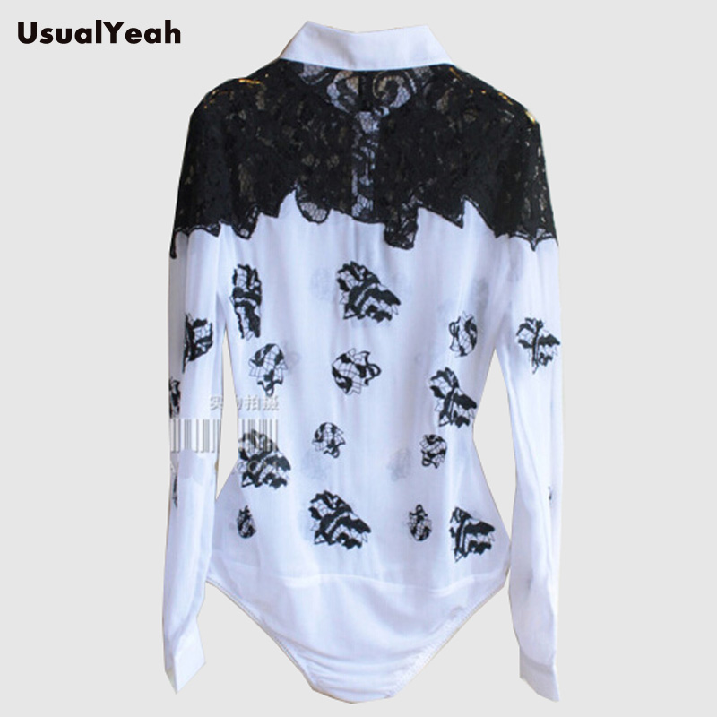 Style Chiffon Embroidery Women's Body Blouse Tops Shirt Patchwork Lace white apricot S-XL SY0207