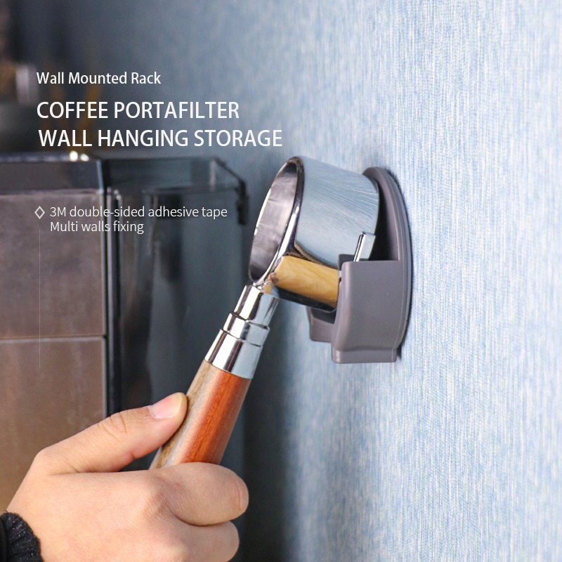 Kaffe portafilter vägg rack 51mm/54mm/58mm kaffe manipuleringsväggmonterad rack