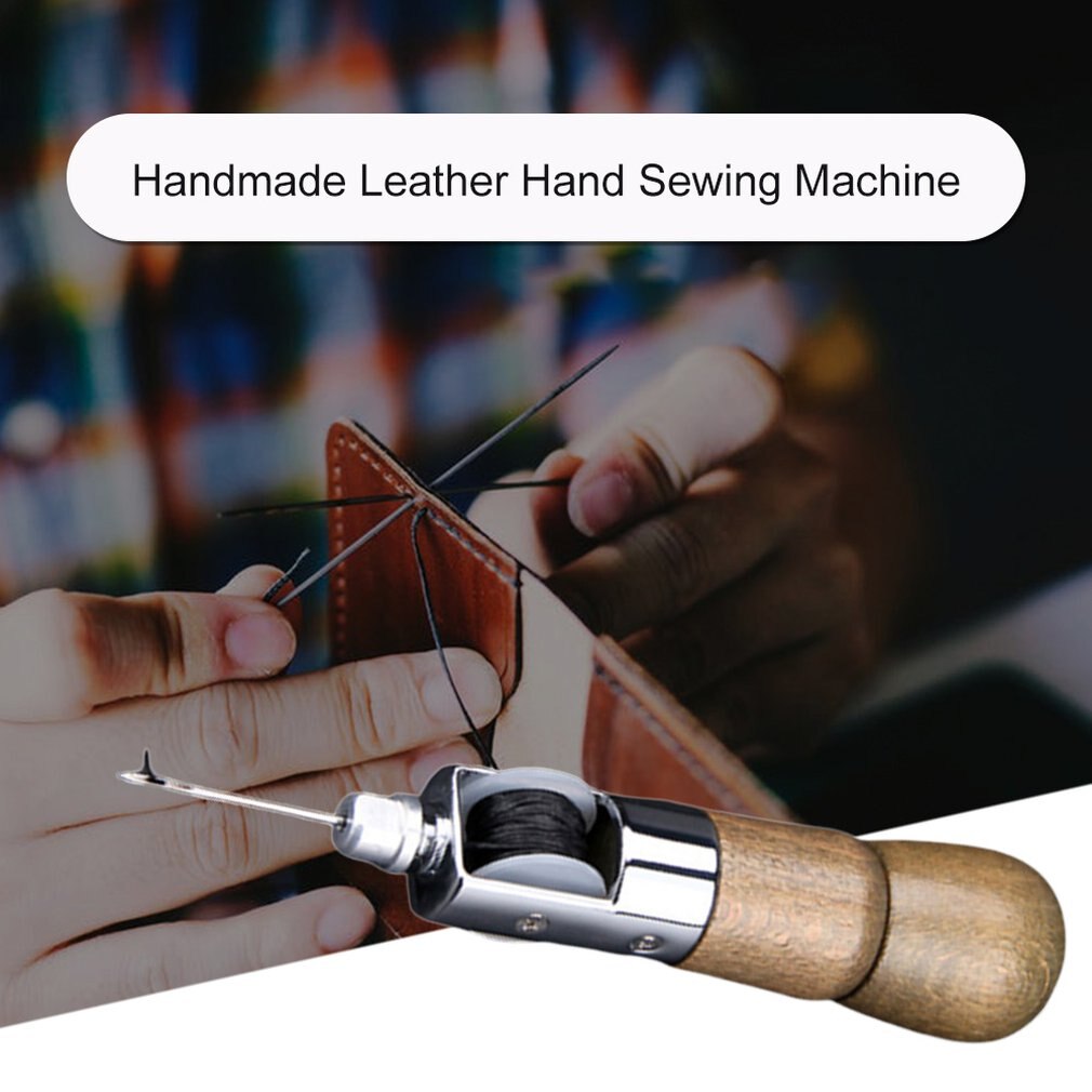 Handmade Leather Hand Stitching Machine DIY Hand-stitched Cow Leather Carving Leather Tool
