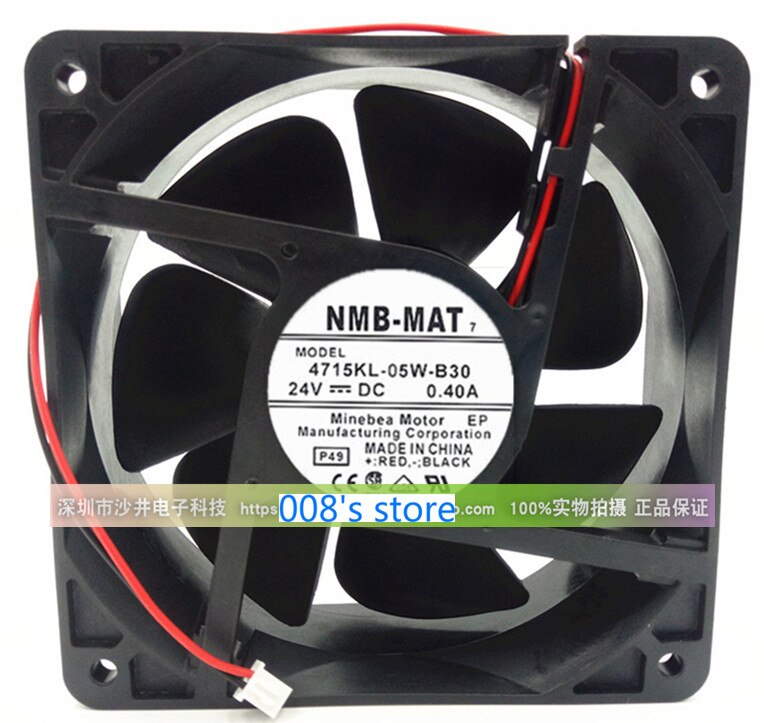 NMB 4715KL-05T-B40 120*120*38 mm 24 V 0,46 A ventola a doppia sfera 90 NMB 4715KL-05T-B40 120*120*38 mm 24 V 0,46 A ventola a doppia sfera 90