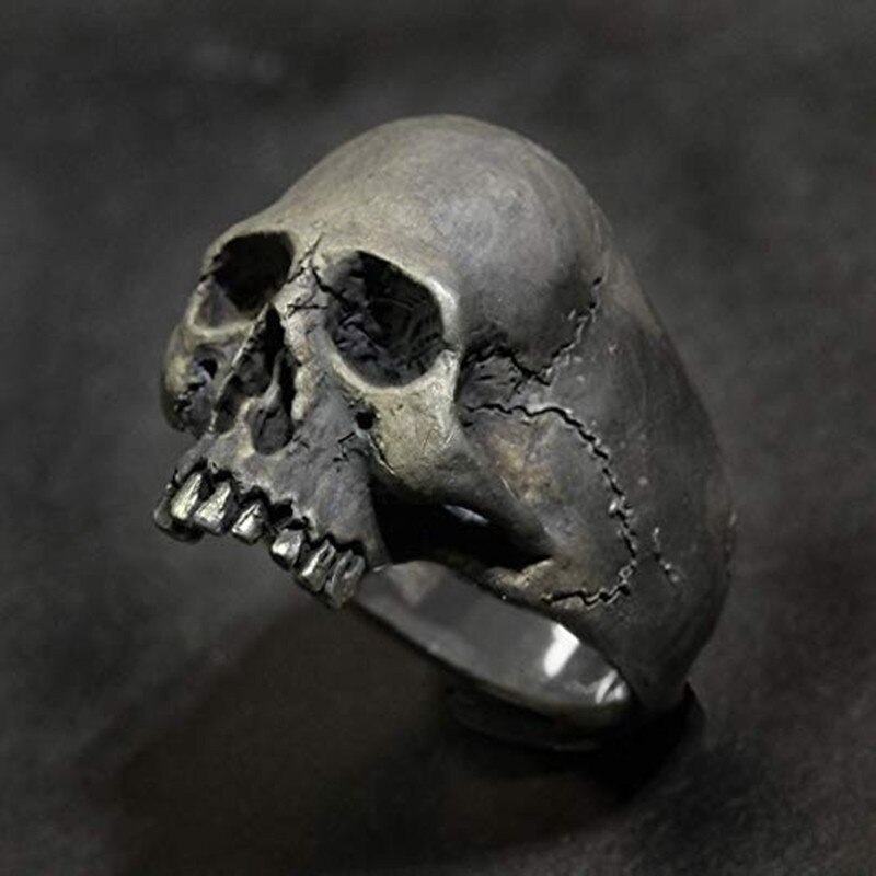 Novel Men Ring Evil Skeleton Skull Jewelry Stainless Steel Punk Rock Skeleton Ring For Male Accessories: 11 / black