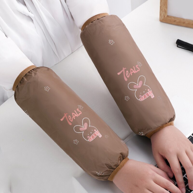 Manguitos antiincrustantes, extensión de dibujos animados, impermeable, a prueba de aceite, lavable, manga de limpieza de cocina, invierno,: 5