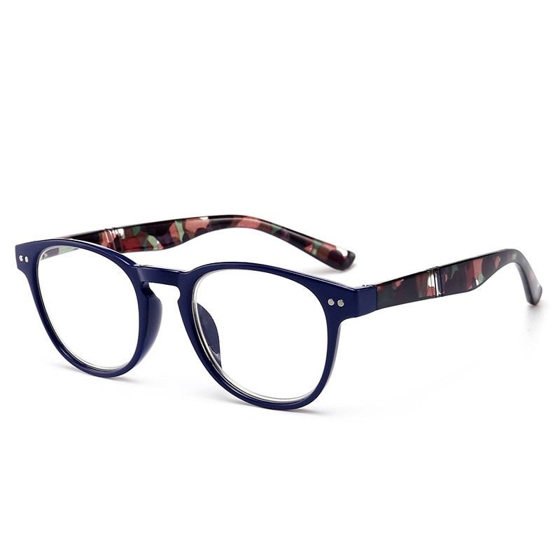 Unisex Reading Glasses Round PC Frame Eyewear Men Purple Blue Far Sight diopter +1.0~4.0