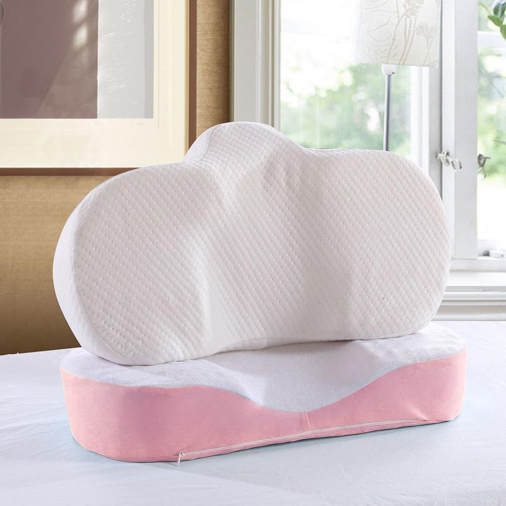 Memory Foam Anti Wrinkle Pillow Ergonomic Curve Improve Sleeping Pillows Perfect Concave Headrest Neck Support