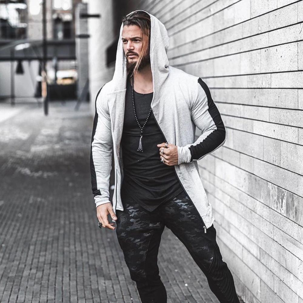 Sport Lauf Jacke Männer Fitness Gym Bodybuilding Sweatshirt Outdoor Radfahren Sportswear Mantel Ausbildung Jogging Hoodies Jacken