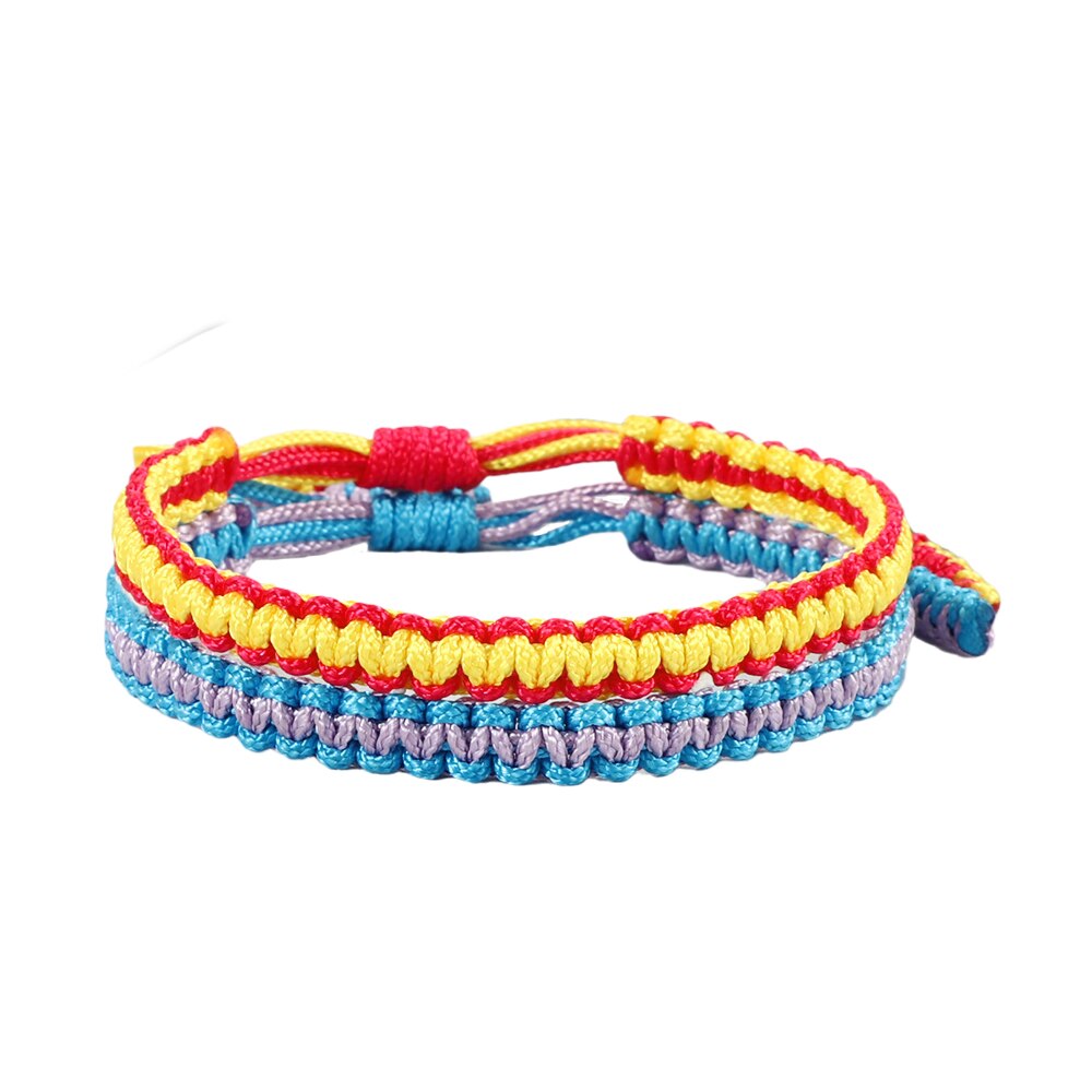 2 Stks/set Vrouwen Geweven Armband Bohemian Katoenen Touw Gevlochten Armbanden Voor Mannen Liefhebbers Beste Vriend Kinderen Geluk Sieraden: style 8