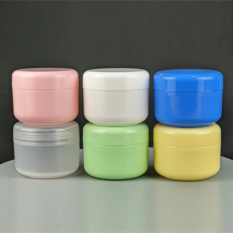 50 stuks/verpakking 10g 20g 30g 50g 100g navulbare roze plastic lege make-uppotjes/potjes/reisverpakkingen voor gezichtscrème, lotion en cosmetica: Legergroen / 18ml