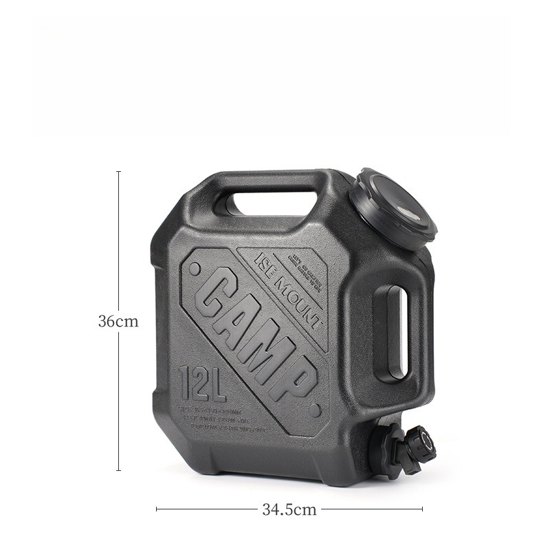 1pcs Hump Outdoor Water Bucket with Tap, Large Capacity Dual Handle Portable Storage Container for Camping/Car/Hiking: black