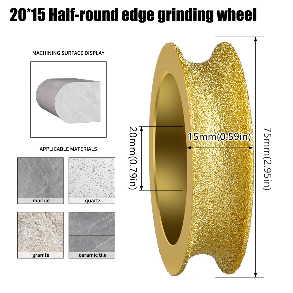 Diamentowe tarcze szlifierskie rzymski koło 100/125mm - lutowane tarcze robić profilowania krawędzi kamienia robić marmuru i płytek | Narzędzia robić rowkowania i szlifowania: 32mm