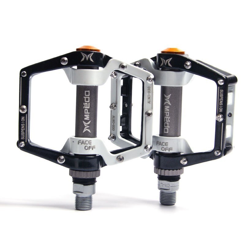 Los pedales de bicicleta MTB BMX rodamiento sellado bicicleta CNC producto de aleación de carretera de montaña calas SPD ultraligero Ciclo de Pedal ciclismo Accesorios: Black