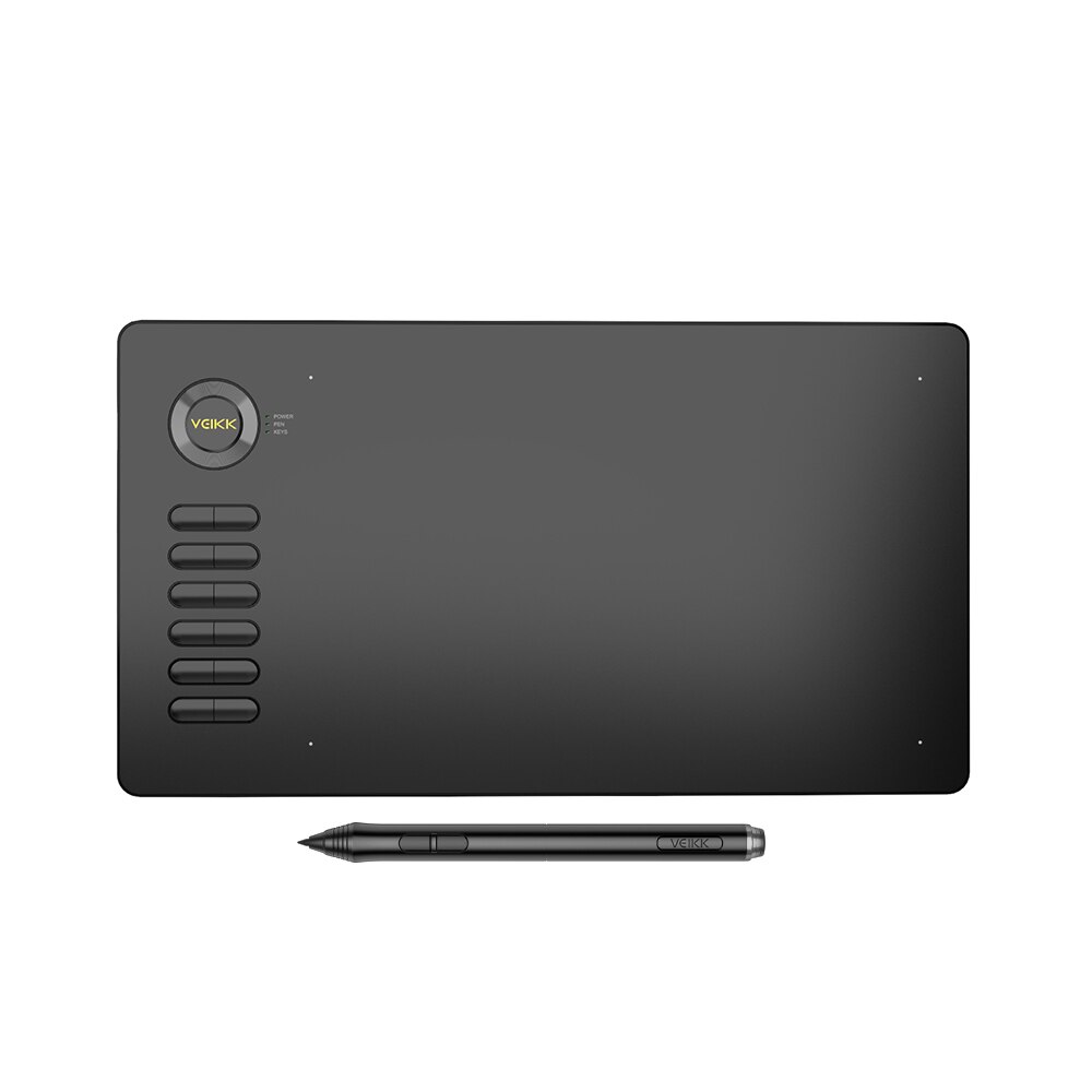 VEIKK Drawing Tablet A15 Graphic Tablet 10x6 inches Digital Drawing Tablet with 8192 Induction Levels 5080 LPI Blue Button